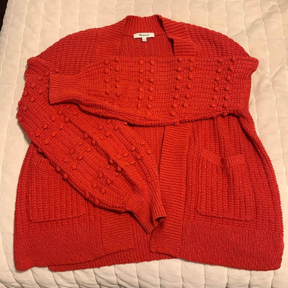 Madewell bubble sleeve cardigan. Size small
